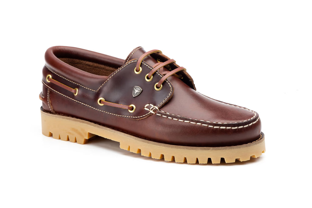 Bootsschuh | Herren-Schnürschuh - 3 Eye Classic Ibèrico Leder | Braun