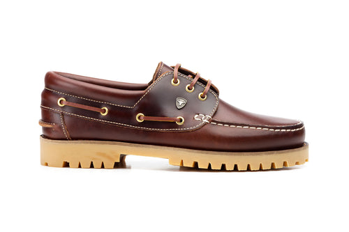 Bootsschuh | Herren-Schnürschuh - 3 Eye Classic Ibèrico Leder | Braun